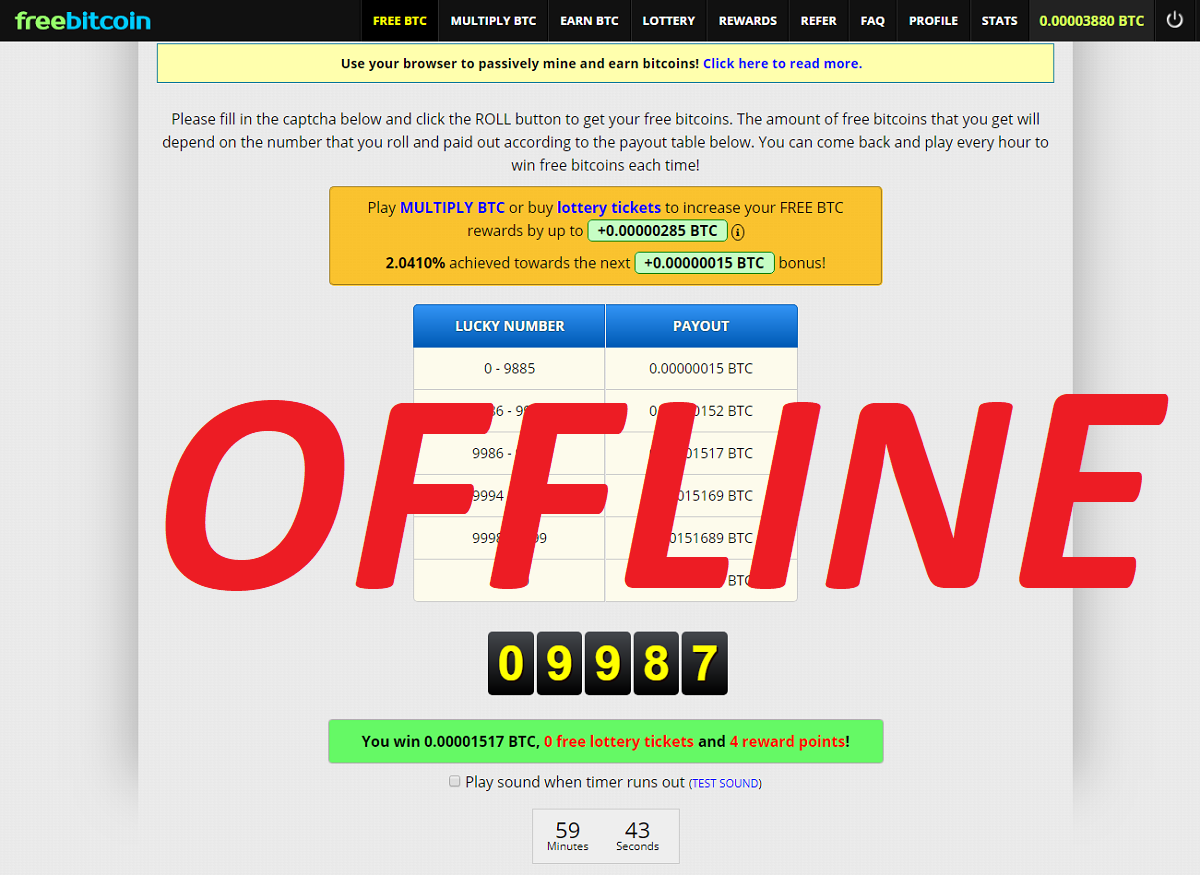 Freebitcoin is offline