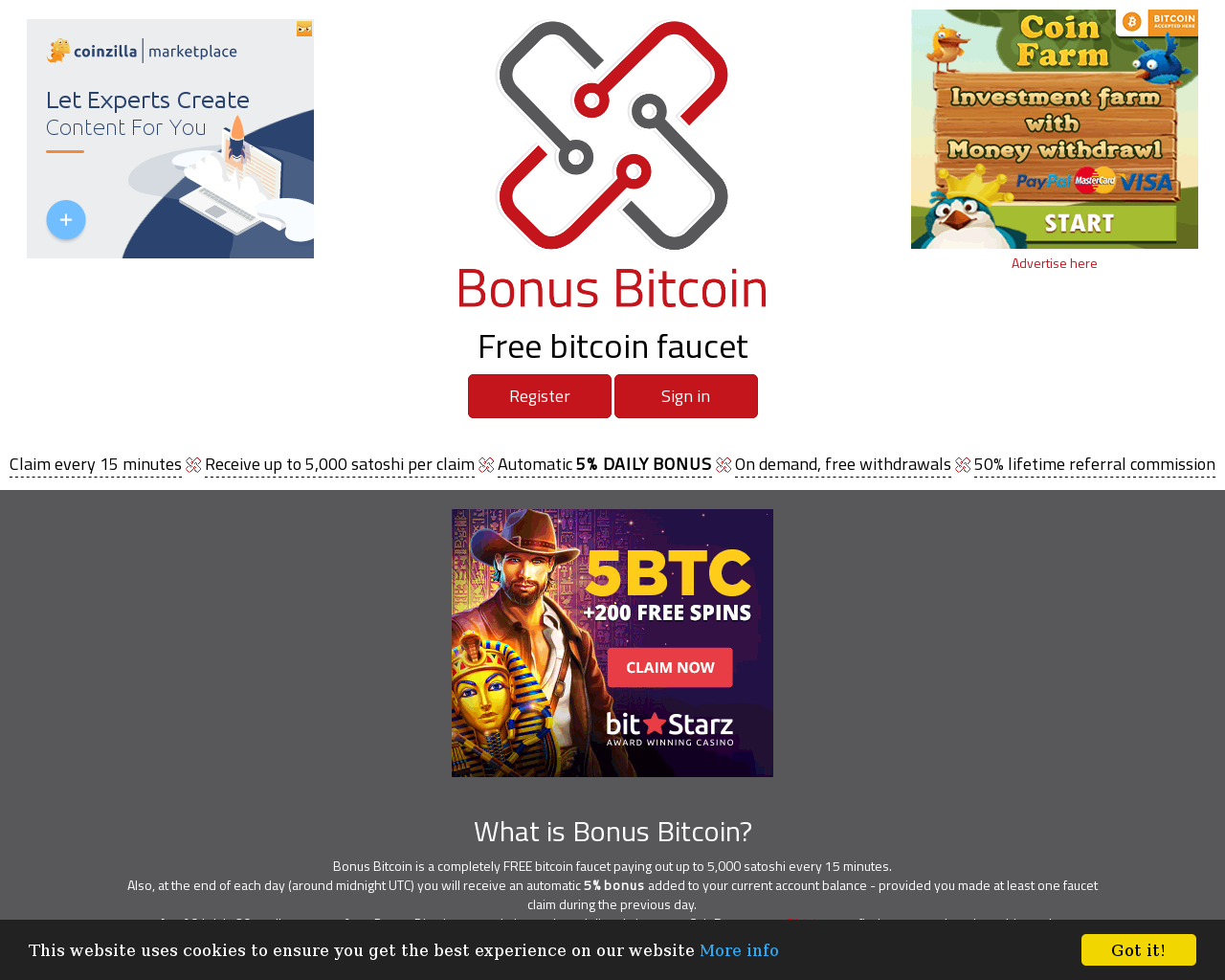 bonus bitcoin apžvalga)