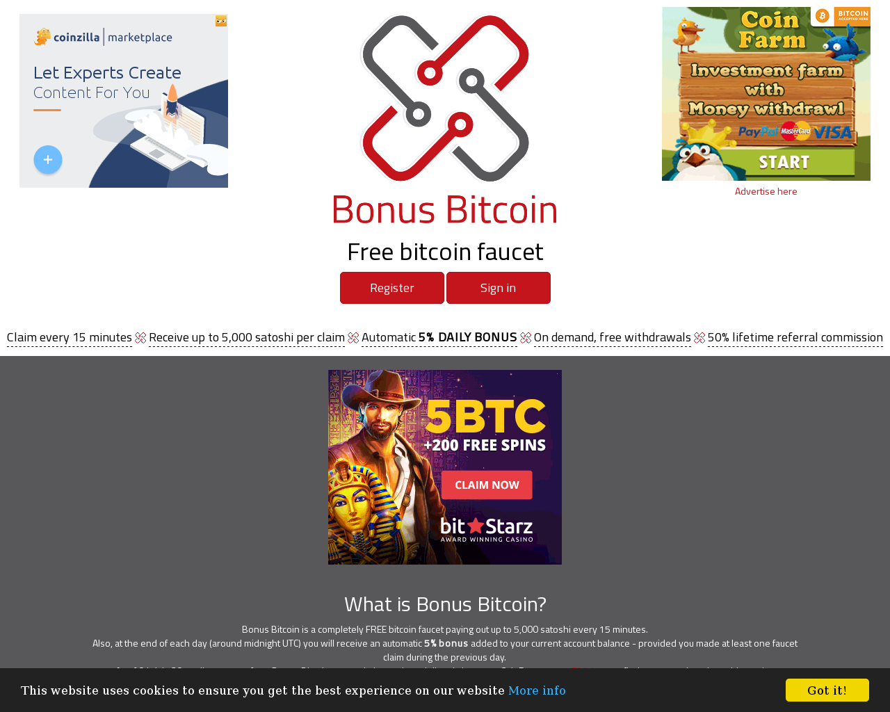 Bonus Bitcoin