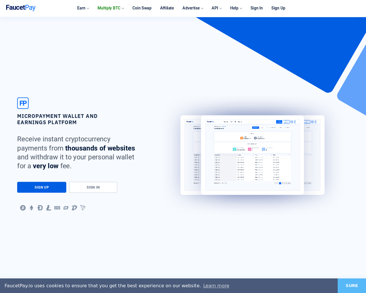 Screenshot Website Faucetpay