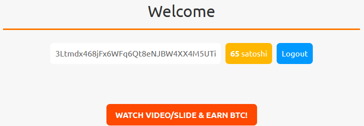 Big BTC Win earn BTC section