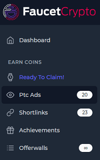 Earnings on Faucetcrypto